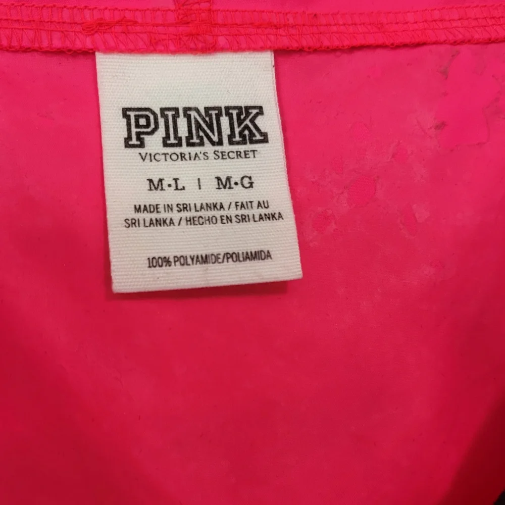 🌿Victoria's Secret Women's Med/Large Anorak Oversized Pink & Gray Wind Breaker - Picture 7 of 14